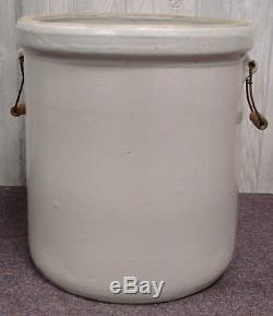 10 Gallon Antique Crock Louisville Pottery Indian Head Stoneware with Wood Handles