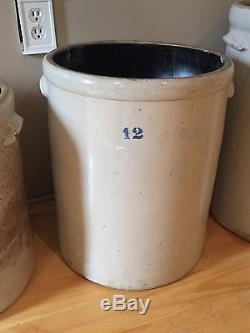 12 Gallon Stoneware Crock OHIO