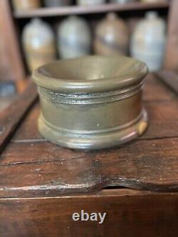 1800s Antique Spittoon Stoneware Ohio Clay Pottery Crock Salt Glazed