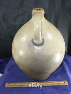 1800s N. Clark & Co. Lyons NY Stoneware Ovoid Jug Crock Cobalt 2 Gallon
