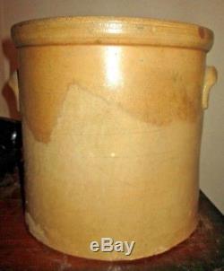 1880's White & Wood (Binghamton NY)stoneware crock withcobalt Bird perched branch