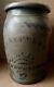 1884 1890 Greensboro, Pa, T. F. Reppert Gray Stoneware 2 Crock Storage Jar