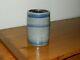 19th C Pa 6.25 Stoneware Crock Wax Sealer Canning Jar 3 Stripes Striper Aafa
