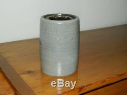 19th C PA 6.25 Stoneware Crock Wax Sealer Canning Jar 3 Stripes Striper AAFA