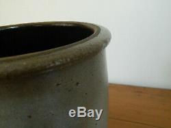 19th C. Western PA 1 1/2 Gallon Stoneware Crock Stripes AAFA