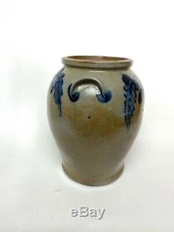 19th Century American Stoneware Jar Strong Decoration Probably from Philadelphia
