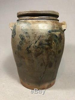 19th Century Virginia Decorated Salt Glaze Stoneware Jar