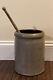 1.5 Gallon Antique Stoneware Crock 9 Tall No Lid With Churner