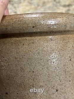 1.5 Gallon Antique Stoneware Crock 9 Tall No LID With Churner