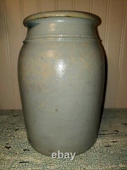 1 Gallon 8 Stripe Striper salt glazed stoneware crock