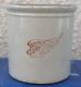 1 One Gallon Large Red Wing Crock Stoneware Jar Minnesota Mn Pottery 1906-30