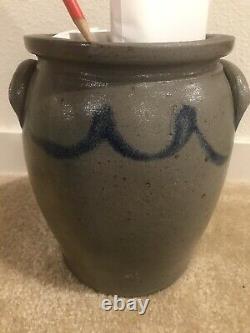 1-gallon Salt-Glazed Stoneware 2-Handled Crock Pot, No Leaking Or Dripping
