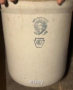 200th Anniversary 1732-1932 Logo Crock Stoneware 6 gallon