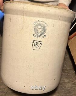 200th Anniversary 1732-1932 Logo Crock Stoneware 6 gallon