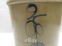 2 Gallon Antique Stoneware Crock Bee Sting Twisted Design Double P Target