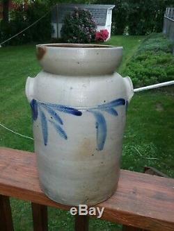 2 Gallon Remmey Antique Decorated Stoneware Churn
