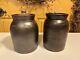 2 Harrisburg Pa Stoneware Jar/crocks With Lids