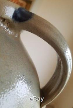 2 gal cowden and wilcox stoneware jug with cobalt foliate