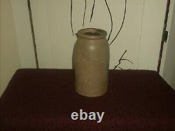 3 Antique Salt Glaze Stoneware Wax Sealer Fruit Preserve Canning Jars / Crocks