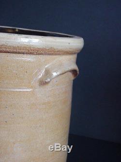 3 Gallon Crock J. Fisher Lyon's N. Y. Salt Glaze Stoneware Antique 1878
