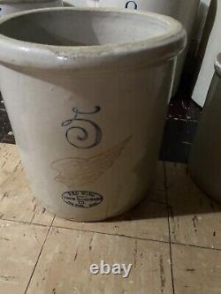 3 redwing 5 gallon crocks stoneware One With Lid