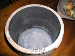 4-Gallon Stoneware Crock Cobalt Bird-on-Stump Decoration ADAMCAIRE POKEEPSIE N. Y