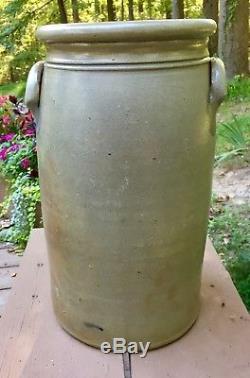 4 Gallon Western Pennsylvania Stoneware Crock Churn