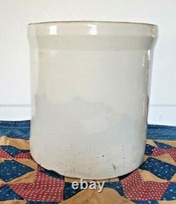 5 Gallon Antique Stoneware Crock York Pottery PA Salt Glazed 12 1/4 x13