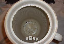 6 gallon Glazed WD Suggs Stoneware Butter Churn Crock Smithville, MS pottery