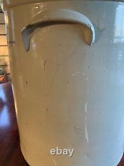 8 Gallon Bee Sting Stoneware Crock withHandles Red Wing Pottery Antique Primitive
