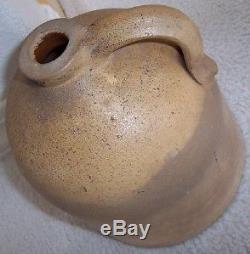 9 tall ANTIQUE WHISKEY STONEWARE CROCK JUG IOWA FARM