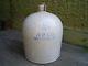Antique H. P. Co Hawthorn Pa Stoneware 2 Gal. Jug Pottery Blue Stenciling