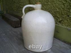 ANTIQUE H. P. CO Hawthorn PA Stoneware 2 gal. Jug Pottery Blue Stenciling