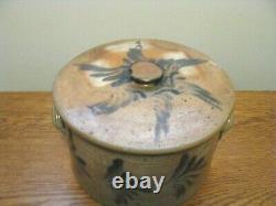 ANTIQUE REMMEY STONEWARE BUTTER CROCK with LID 1 Gallon