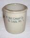 Antique St Louis Mo Missouri Adolf Moll Grocer Co 5 1/4 Tall Stoneware Crock