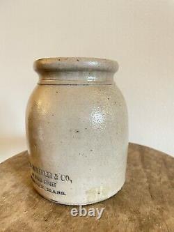 A. B. Wheeler & Co. Boston, MS Advertising Stoneware Crock Jug Canning Jar