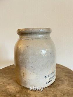 A. B. Wheeler & Co. Boston, MS Advertising Stoneware Crock Jug Canning Jar