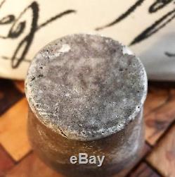 American Antique Stoneware Salt glazed Flask Graceful Ovoid form