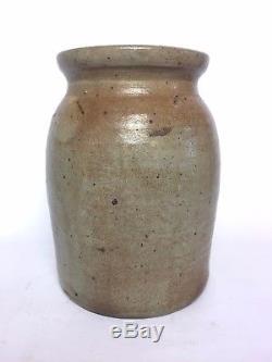 American Stoneware Jar with Snowflake Decoration, One and a Half Gallon