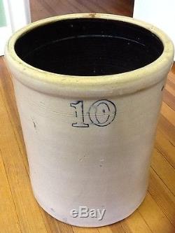 Antique 10 Gallon Stoneware CROCK/BARREL-Ransbottom, Ohio c. 1900