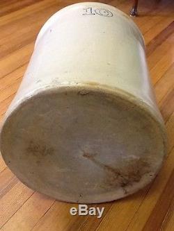 Antique 10 Gallon Stoneware CROCK/BARREL-Ransbottom, Ohio c. 1900