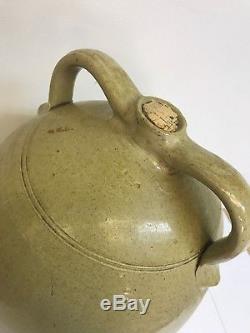 Antique 12 Gallon Double Handle Stoneware Pottery Crock Salt Glaze Jug 2 Handle