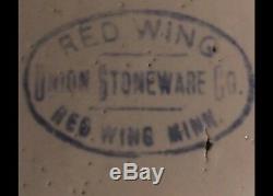 Antique 15 Gal Red Wing Stoneware Crock w orig Handles Pot Bowl Rare Mint
