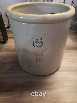 Antique 15 Gallon Red Wing Crock