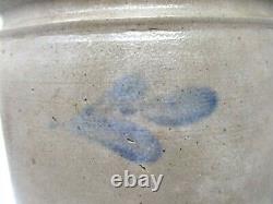 Antique 1800's STAMPED PETER HERRMANN Blue Decorated Stoneware Crock 2 Gallon