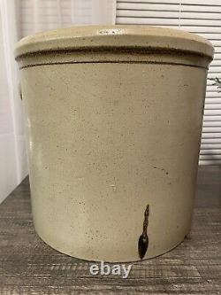 Antique 1800s 5 Gallon Salt Glaze Stoneware Crock