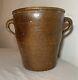 Antique 1800s Handmade Stoneware Salt Glazed Crock Pottery Jug Vase With Handles