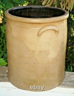 Antique 1860s 1890s Unknown Pottery Salt Glaze Stoneware 6 Gal Crock Churn