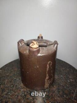 Antique 1882 Brown Salt Glazed Stoneware 1/2 Gallon Whiskey Crock/Jug