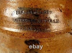 Antique 19C Henderson & Rudd Blue Slip 2 Gallon Stoneware Crock